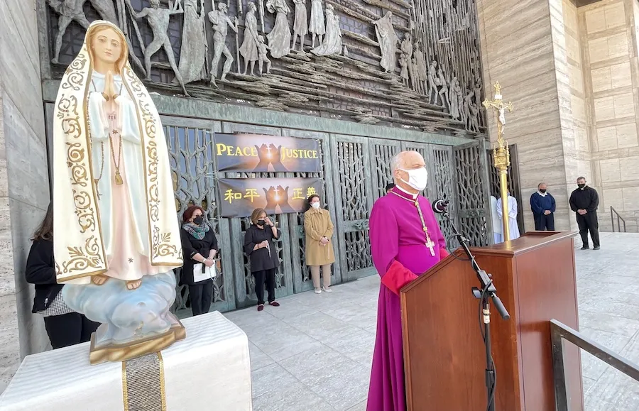 Archbishop Salvatore Cordileone speaks at the San Francisco for Unity prayer service against racism.?w=200&h=150